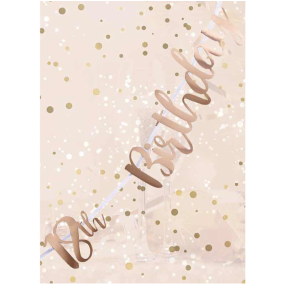 Rose Gold 18th Birthday Letter Banner