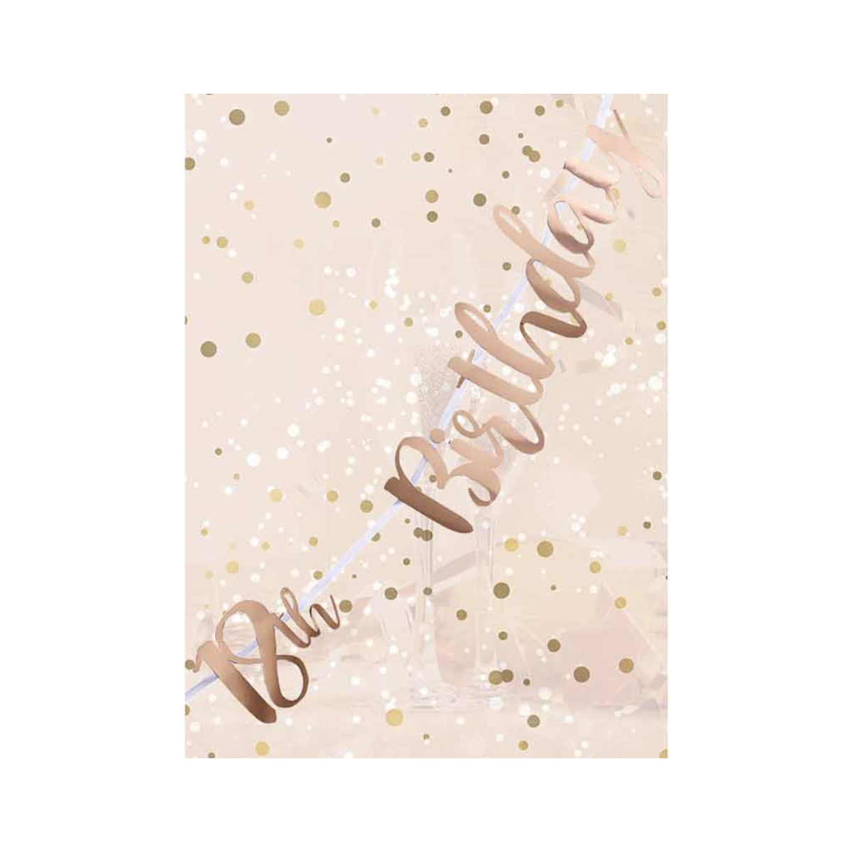 Rose Gold 18th Birthday Letter Banner