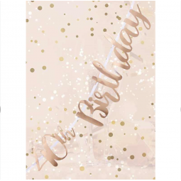 Rose Gold 40th Birthday Letter Banner