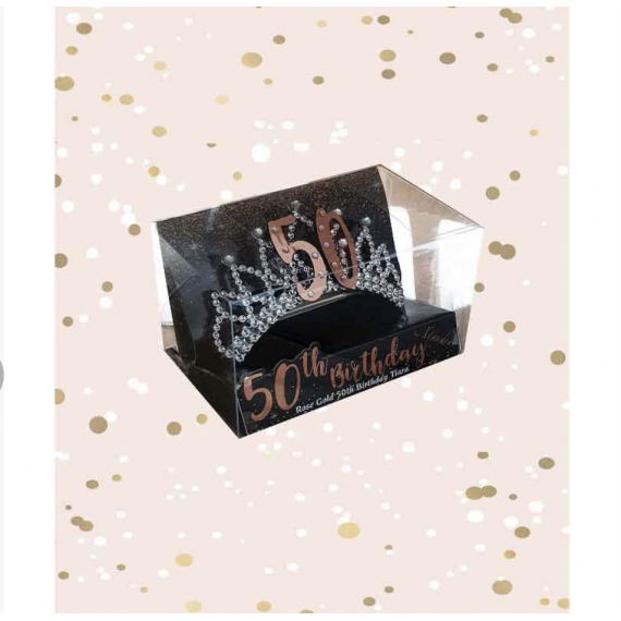 Rose Gold 50th Birthday Tiara