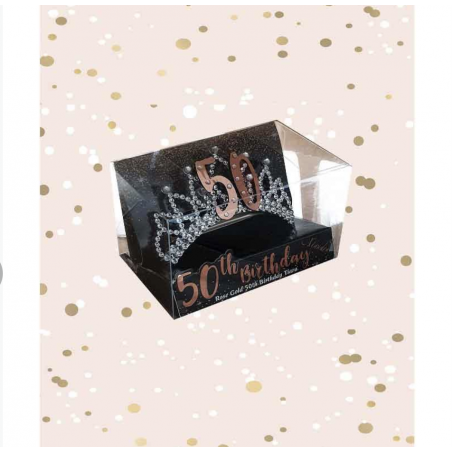 Rose Gold 50th Birthday Tiara