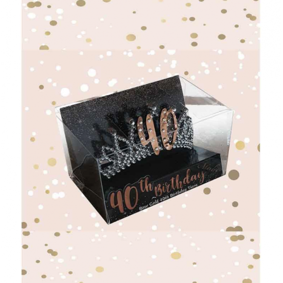 Rose Gold 40th Birthday Tiara