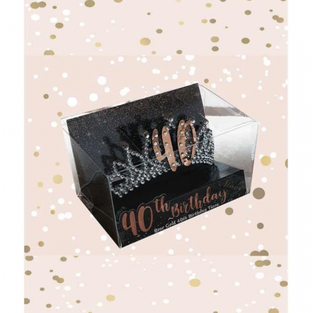 Rose Gold 40th Birthday Tiara