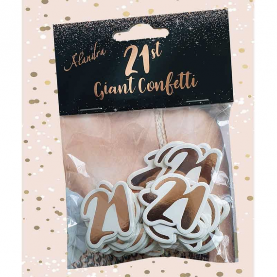 Rose Gold 21st Birthday Confetti