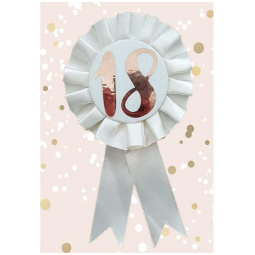 Cream 18th Birthday Rosette