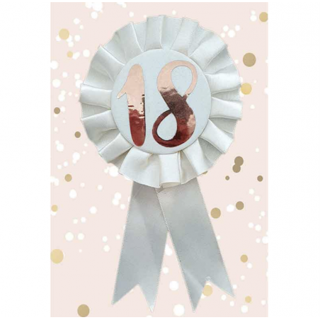 Cream 18th Birthday Rosette