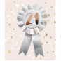 Cream 21st Birthday Rosette