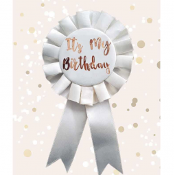 Cream It's My Birthday Rosette