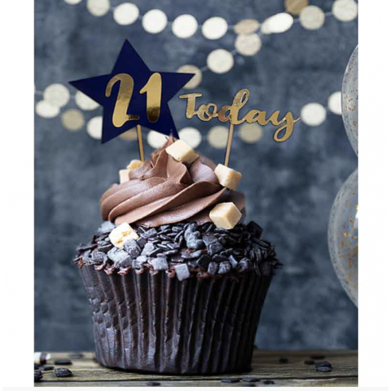 Navy Personalised Cake Topper