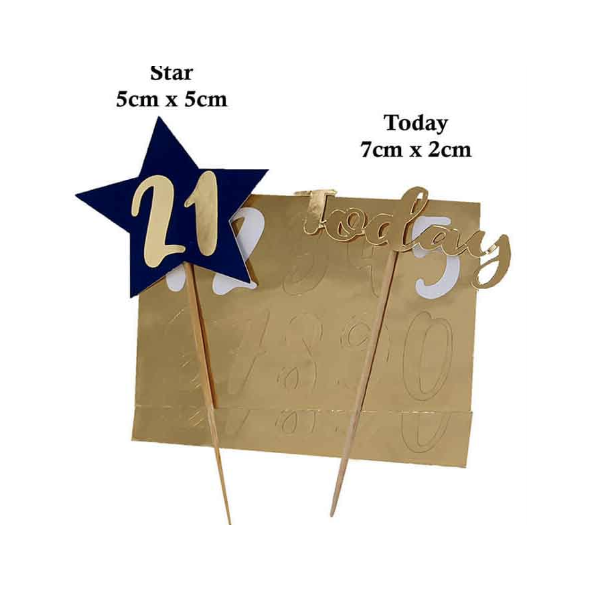 Navy Personalised Cake Topper