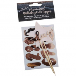 Rose Gold Personalised Cake Topper