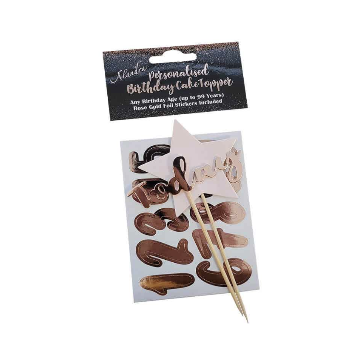 Rose Gold Personalised Cake Topper