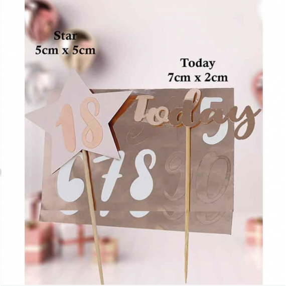 Rose Gold Personalised Cake Topper