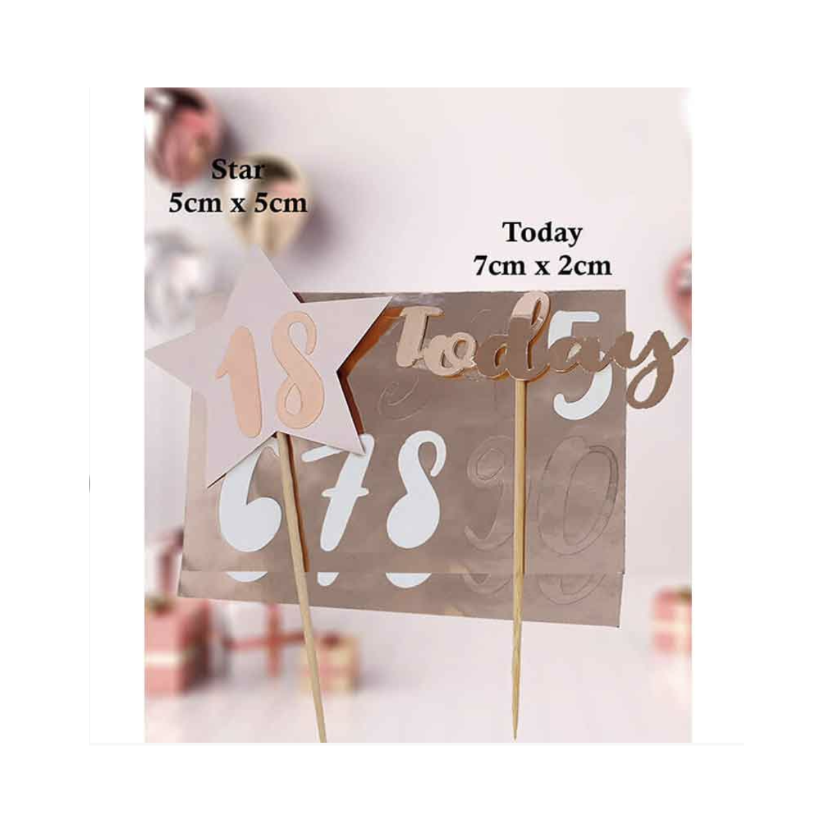 Rose Gold Personalised Cake Topper