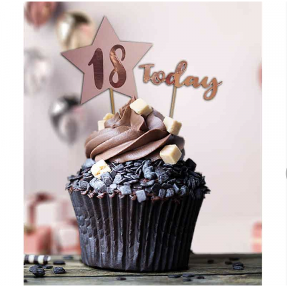 Rose Gold Personalised Cake Topper