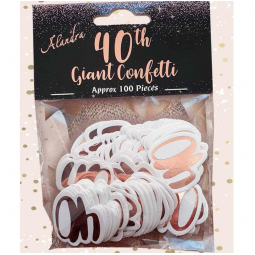 Rose Gold 40th Birthday Confetti