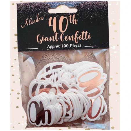 Rose Gold 40th Birthday Confetti