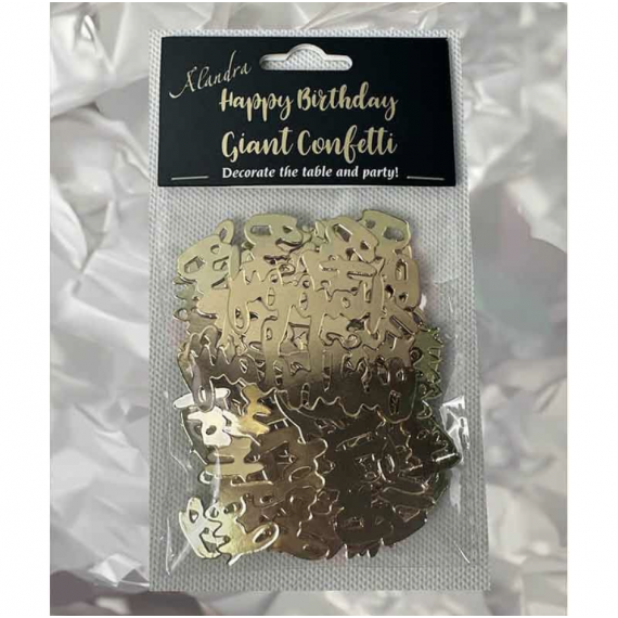 Gold Happy Birthday Confetti