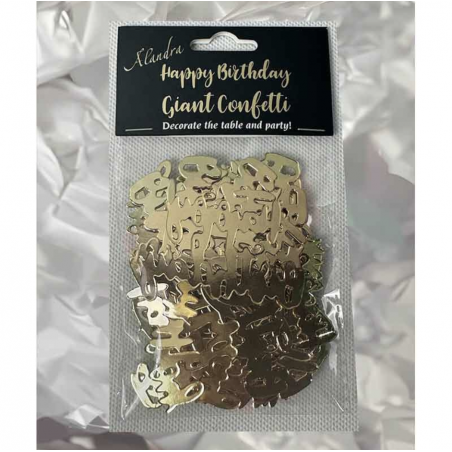 Gold Happy Birthday Confetti