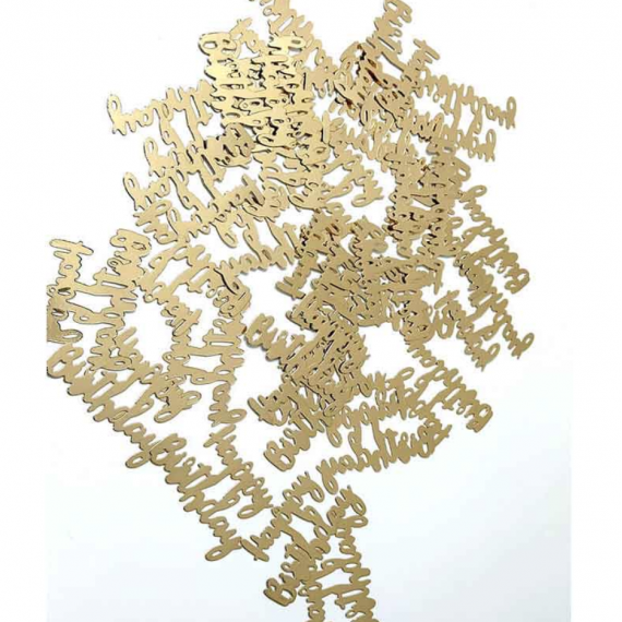 Gold Happy Birthday Confetti