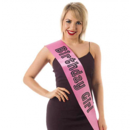 Pink Birthday Girl Sash