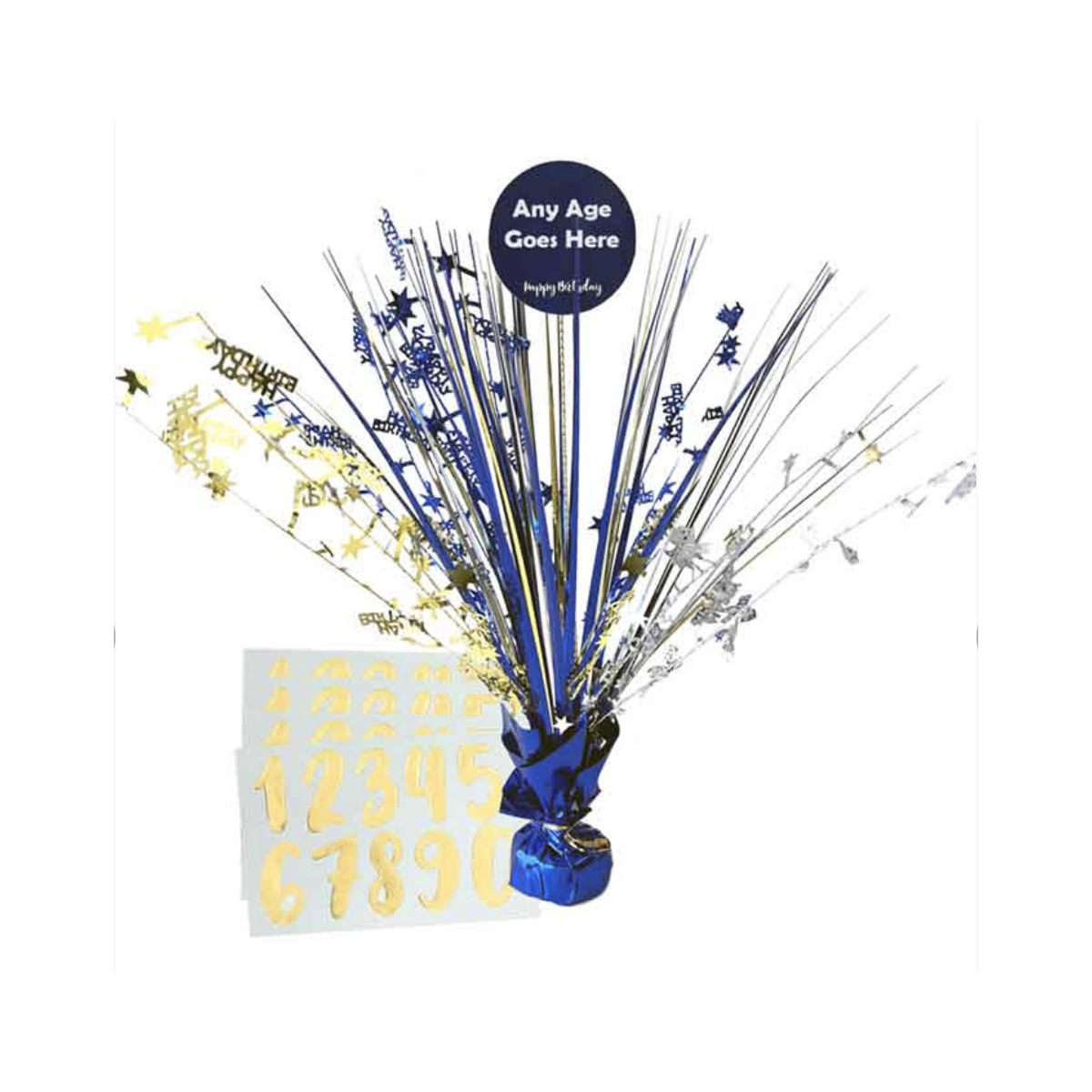 Navy Happy Birthday Add An Age Centrepiece navy-happy-birthday-add-an-age-centrepiece