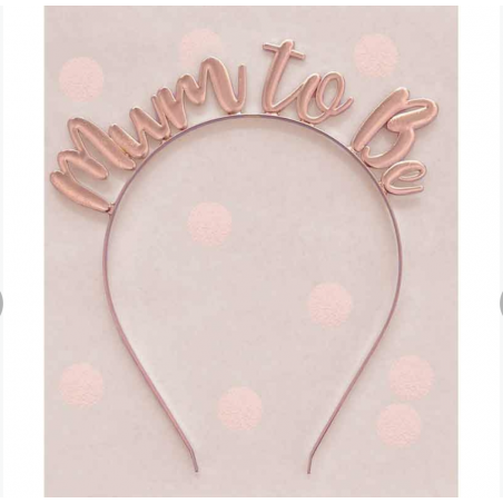 Rose Gold Mum To Be Headband - Metal