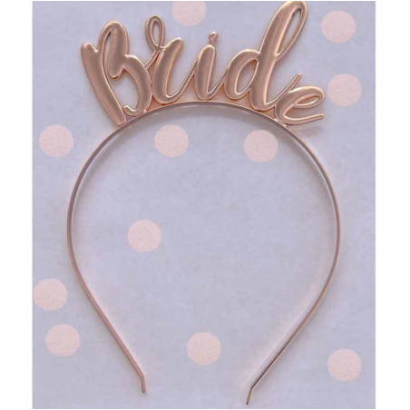 Rose Gold Bride Headband - Metal