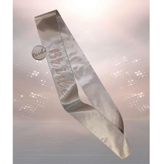 Nude Bride Sash and Badge