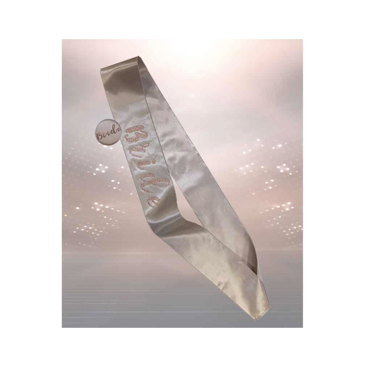 Nude Bride Sash and Badge
