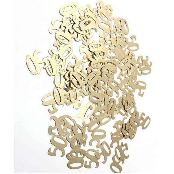 Gold 50th Birthday Confetti