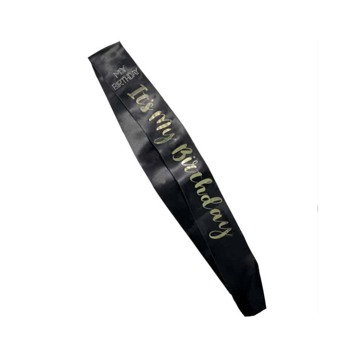Black It's My Birthday Sash