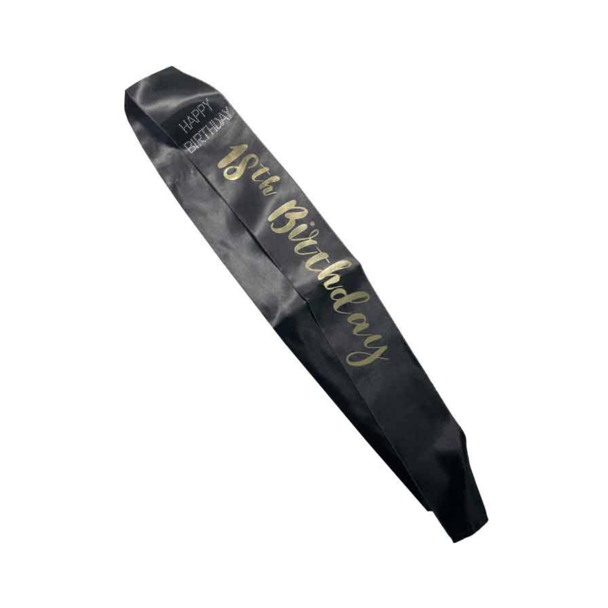 Black 18th Birthday Sash
