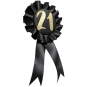 Black 21st Birthday Rosette