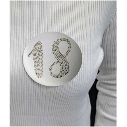 White Age 18 Big Badge