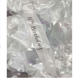 White 18th Birthday Sash