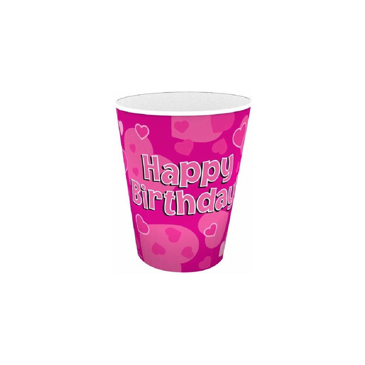 Pink Happy Birthday Paper Cups