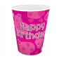 Pink Happy Birthday Paper Cups