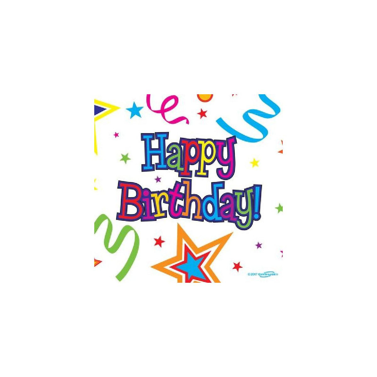 Happy Birthday Stars and Ribbons Napkins