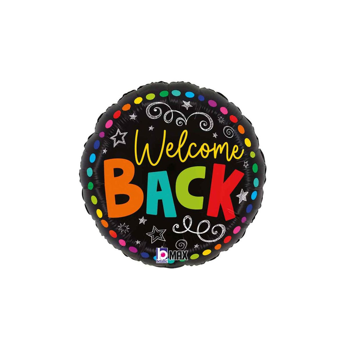 Welcome Back Round Foil Balloon - Inflated