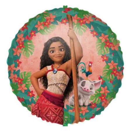 Moana 2 Round Foil Balloon - Inflated
