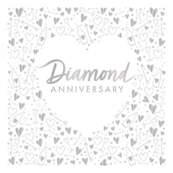 Diamond Anniversary Paper Napkins