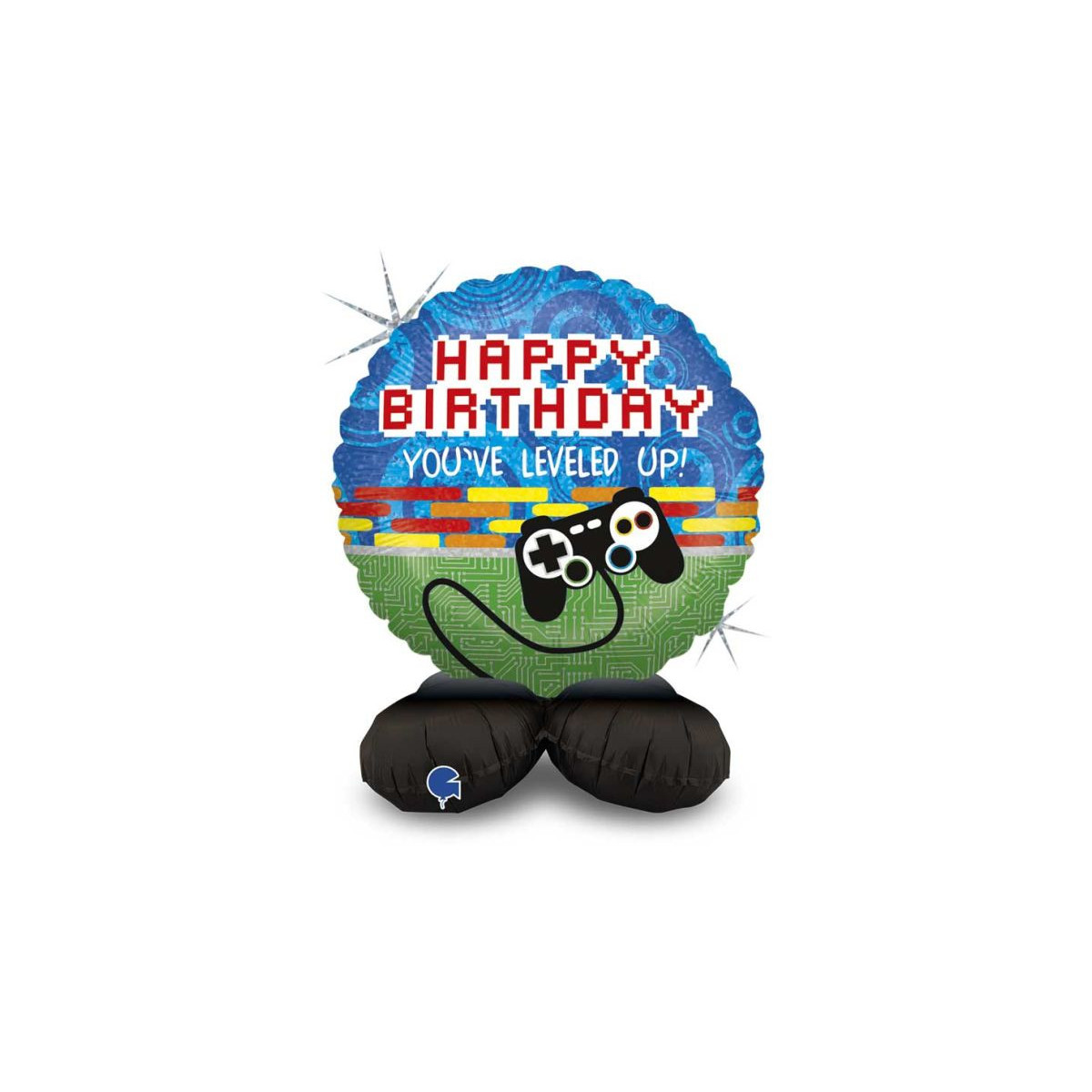 Gaming Happy Birthday Air Filled Foil Balloon - Inflated