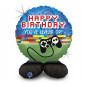 Gaming Happy Birthday Air Filled Foil Balloon - Inflated