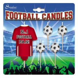 Number 1 Football Fan Candles Set