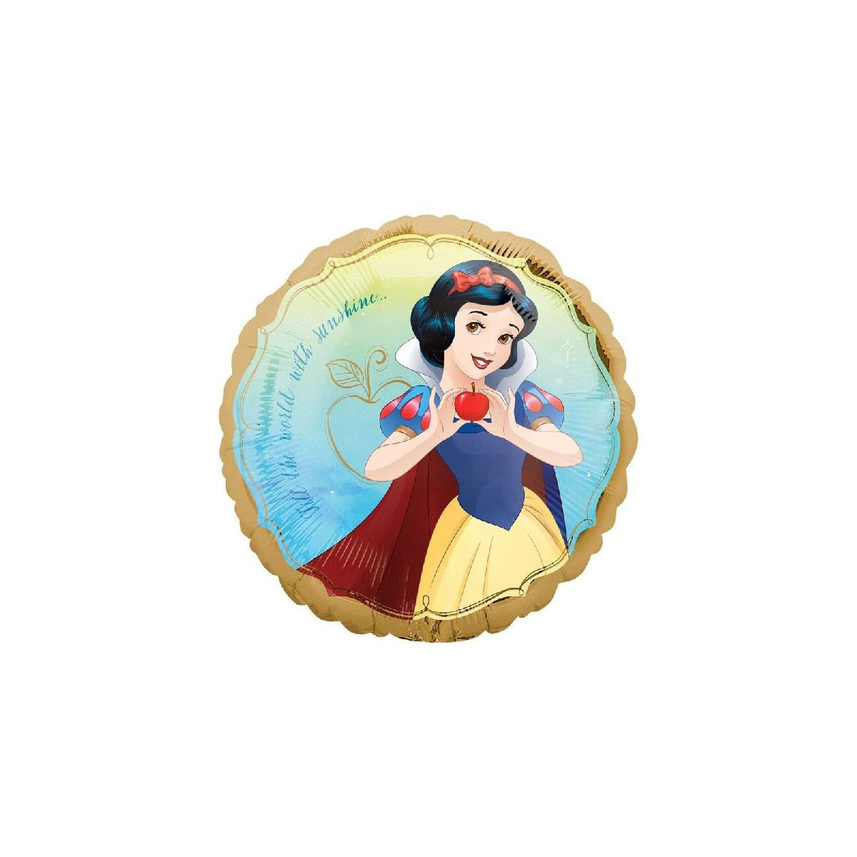 Snow White Round Foil Balloon - Inflated Snow White Round Foil Balloon - Inflated