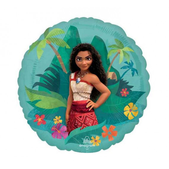 Moana Round Foil Balloon - Inflated