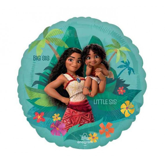 Moana Round Foil Balloon - Inflated