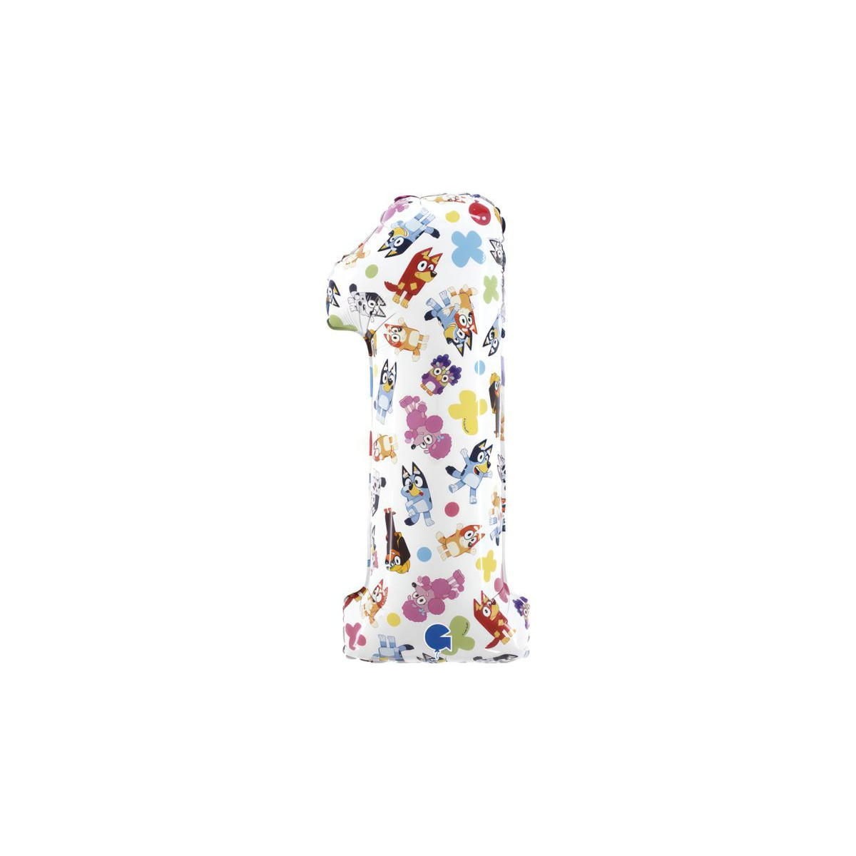 Bluey Supershape Number 1 Foil Balloon - Inflated