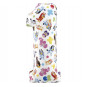 Bluey Supershape Number 1 Foil Balloon - Inflated